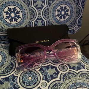 Dolce & Gabbana Pink Oversized Sunglasses